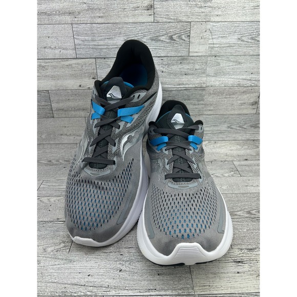 Saucony Ride 15 Men Running‎ Shoes Grey Blue Silver S20729-15 Size 11.5 main image 9